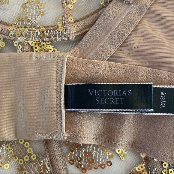 New! Victoria's Secret Sequin Ziggy Glam Floral Corset Bra 20020 - Picture 6 of 8